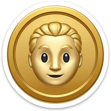 hey help me generate a flat golden token that has only ther head of my companies mascot in the center can you do that for me? sticker