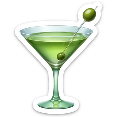 green martini sticker