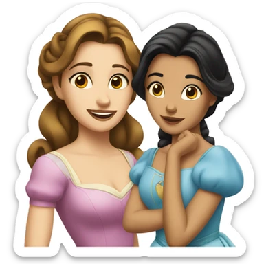 belle and jasmine sticker
