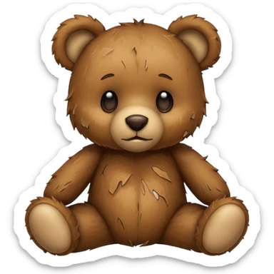 Baby teddy bear beat up sticker