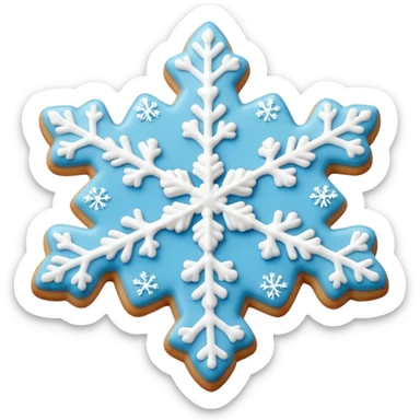 Christmas cookie snowflake sticker
