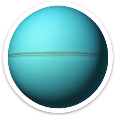 Simple Uranus planet with faint ring syste sticker