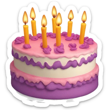 birthday cake sticker