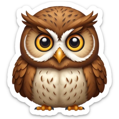 şişko baykuş sticker