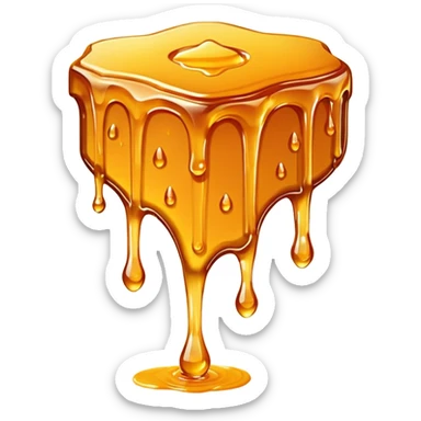 a piece of honeycomb dripping honey sticker
