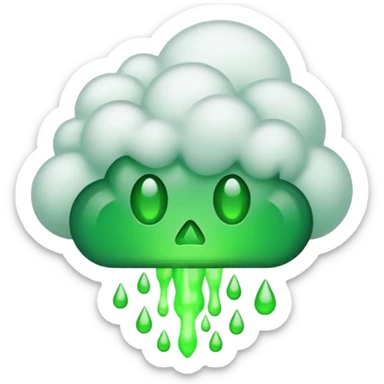 poisonous gas, isometric sticker