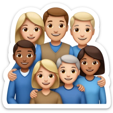 Family members one by one  sticker