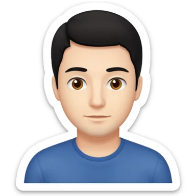 검정머리 30대 남성 제작 sticker