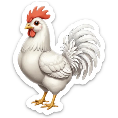 Chicken with tail sticker