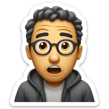 shocked face sticker