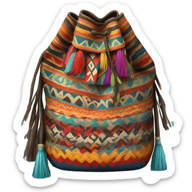 mochila indigena artesanal sticker