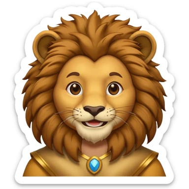 man in lion  costume  sticker