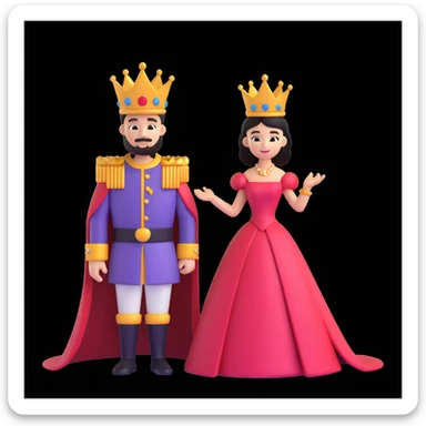 disney king and queen posing sticker