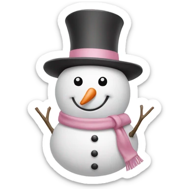 Light pink snowman  sticker