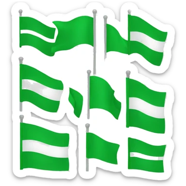 Green flags sticker