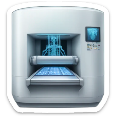 a big xray machine that can scan binary files sticker