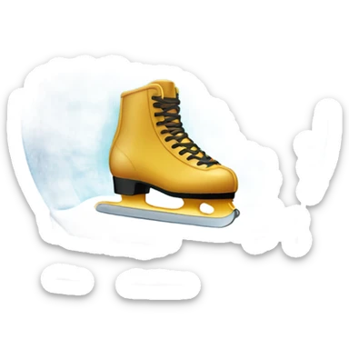 Snow globe with skating rink inside sticker