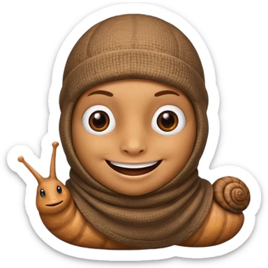 snail in balaclava sticker