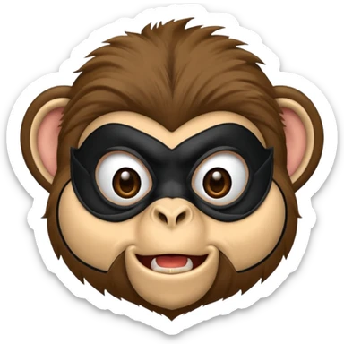 super monkey face zorro sticker