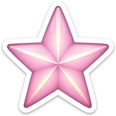 pale pink star sparkle sticker