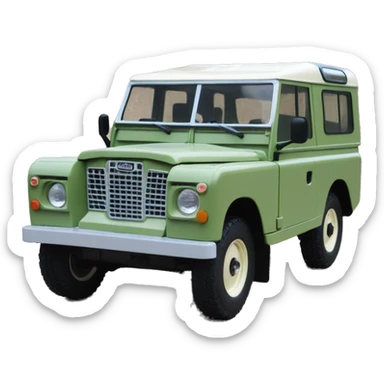 Landrover series iii sage light green sticker