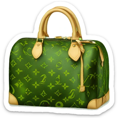 Louis Vuitton bag green sticker