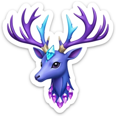 Pokemon legendary cian and purple crystal xerneas sticker
