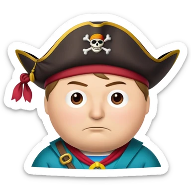 cartman with a pirate hat sticker