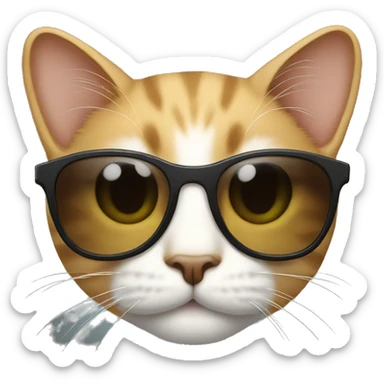 Cat with sunglasses sticker