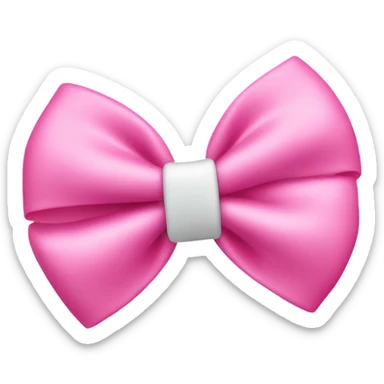 Pink bow with a hello kitty clip sticker