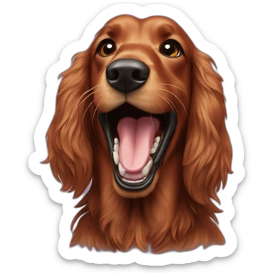 irish setter laughing sticker