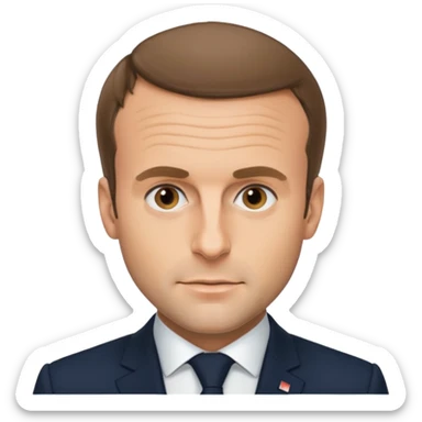met plus de détails surtout au niveau de la hairline pour Macron  sticker