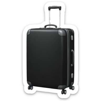 Black luggage sticker