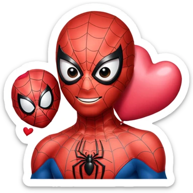 Spider-Man wishing a happy Valentine’s Day sticker