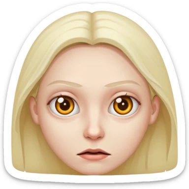 Evil expression sticker