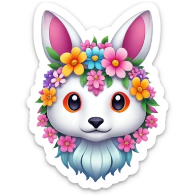Colorful Floral Fakémon-Pokémon-anime-animal-creature sticker