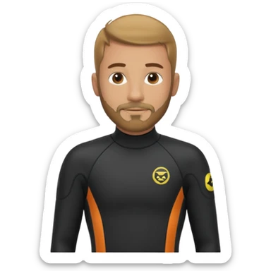 Male 38 short beard, moroccan, scuba diving sticker