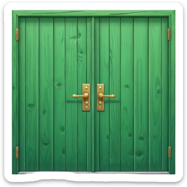 a green door sticker