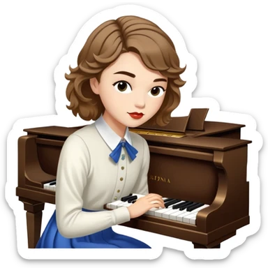 Arizona Muse playing the piano sticker