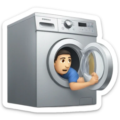 a Russian steals a washing machine sticker