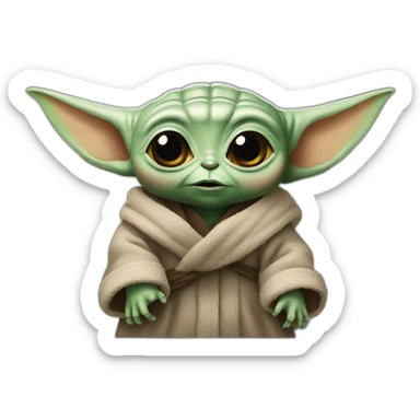 twin baby yoda sticker