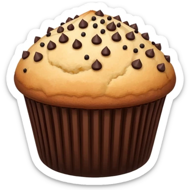 dark brown vanilla muffin chocolate sprinkles on top sticker