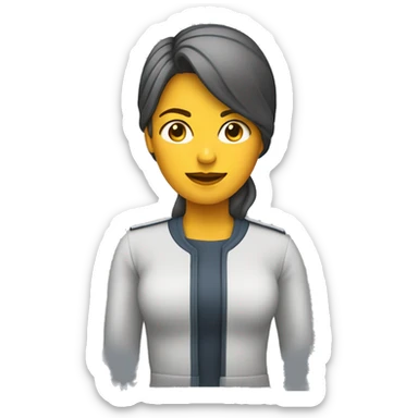 mujer tono de peil claro parada sticker