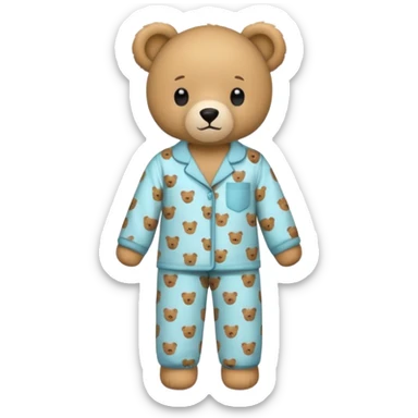 Pajamas with teddy bear pattern  sticker