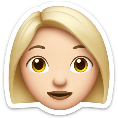 Cute lady with pig’s nose sticker