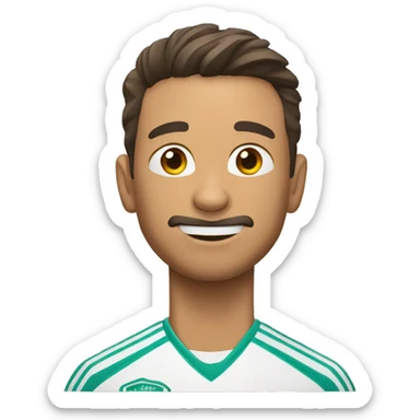 Chico con una pelota de futbol sticker