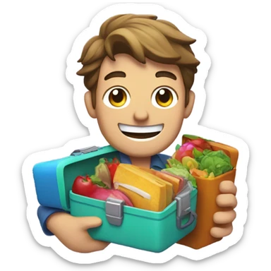 Mr beast holding lunchly sticker