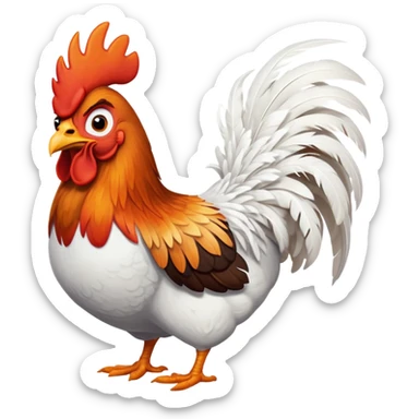 Heihei the rooster from Moana, silly chicken with big eyes sticker