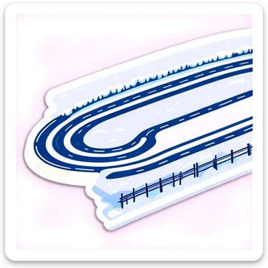 Kreis Racetrack with snow in winter sticker