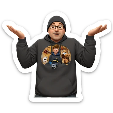 casual male portrait indoors sticker